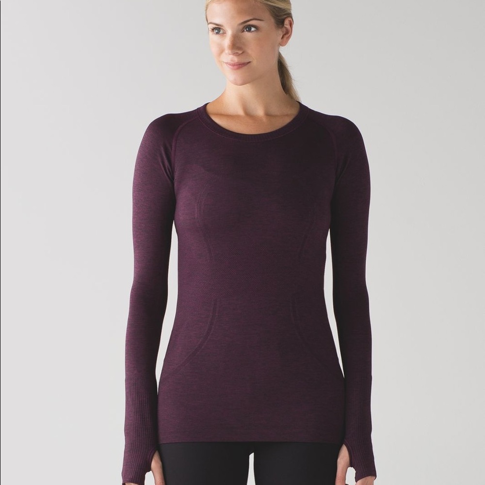 Lululemon LS Swiftly Plum size 6